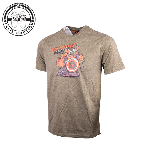 Wildebees Boys Super Hero Tee - Oasis Melange
