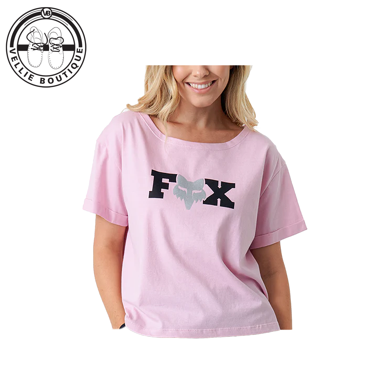 FOX Bracer Crop ss Tee - Blush