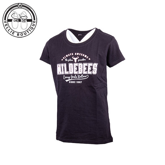 Wildebees Girls Always Awesome Tee - Black
