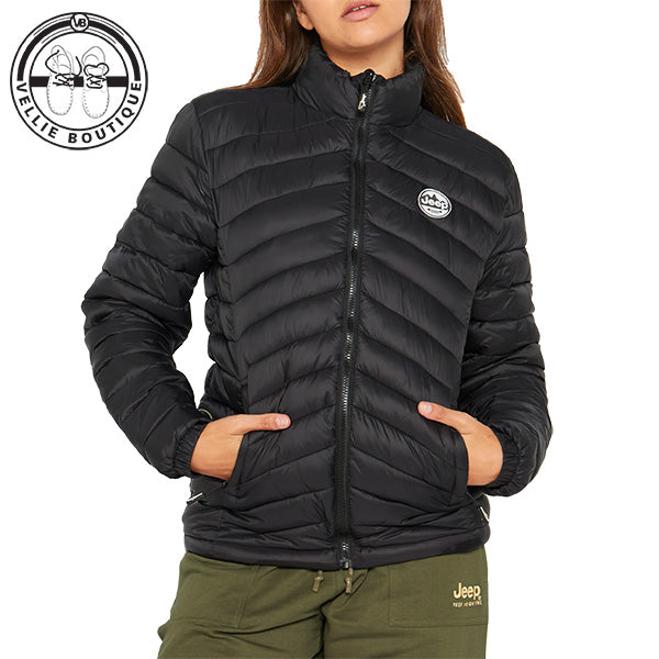 Jeep Ladies Core Puff Jacket Black Vellie Boutique t a Vellie Cartel