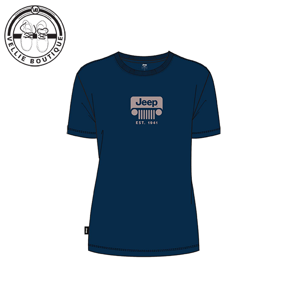 Jeep Ladies Iconic Grill Tee- Navy