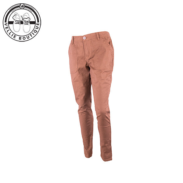 Wildebees Ladies Skinny Outdoor Stretch Pant - Caremel