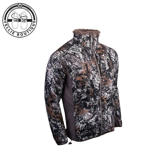 Wildebees Mens Teddy Bonded Softshell - Bark/Charcoal