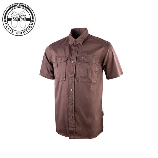 Wildebees Mens Cotton Canvas Short Sleeve Shirt