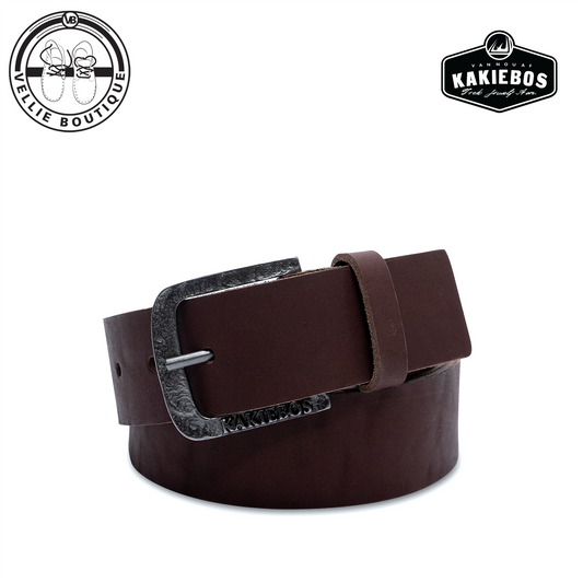 Kakiebos Men Branded Buckle Brown Belt