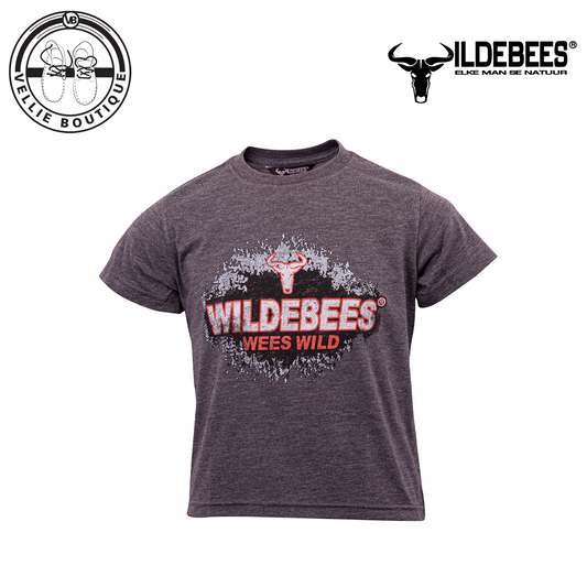 Wildebees Boys Off Road Tee Charcoal Melange