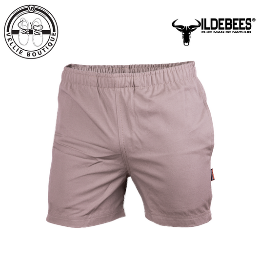 Wildebees Mens Plain Braai Short 12cm Inleg Khaki