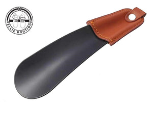 Shoe Horn Short with Leather Handle