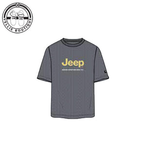 JEEP Men  Logo Applique tee - Charcoal Melange