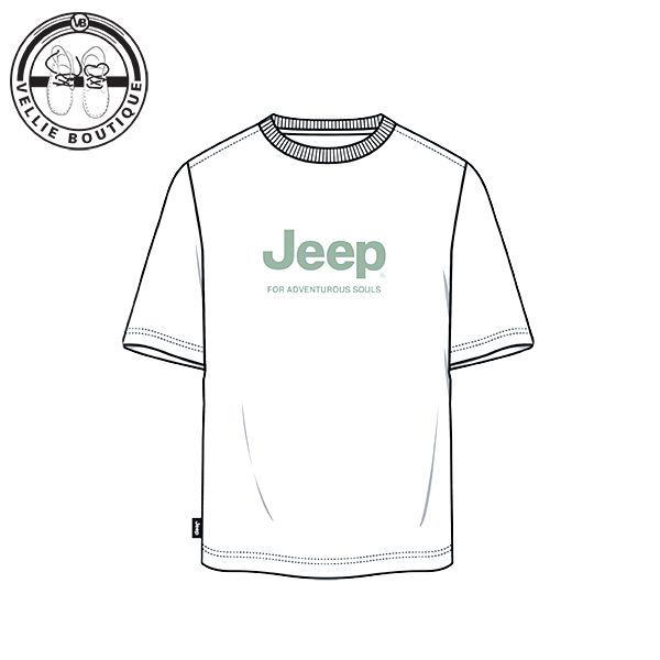 Jeep Men Jeep Logo Print Tee - White