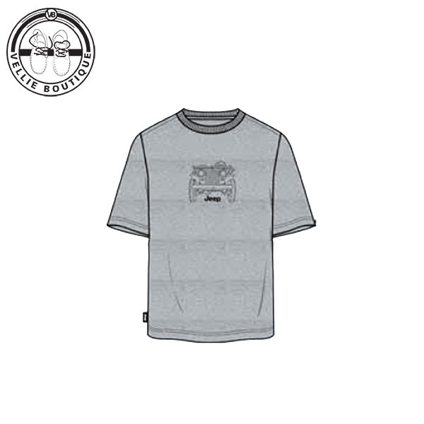 JEEP Men Car Icon Front Print Tee