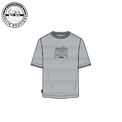 JEEP Men Car Icon Front Print Tee