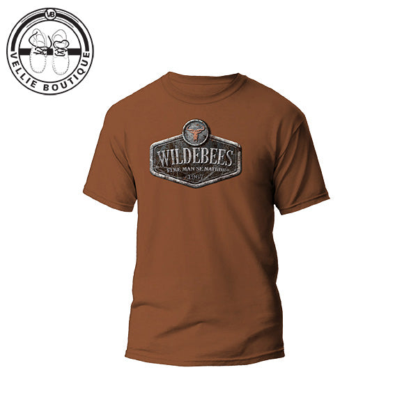 Wildebees Mens Distressed Metal Sign Tee