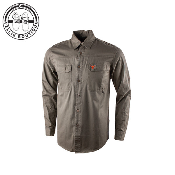 Wildebees Men Twill Vented Long Sleeve Shirt - Sage