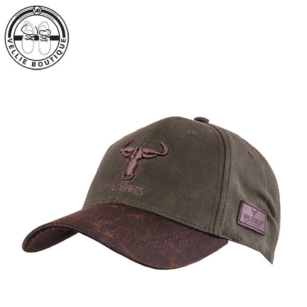 Wildebees Mens Two-Tone Oilskin Logo Cap