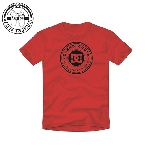 DC Red Black Logo SS T-Shirt