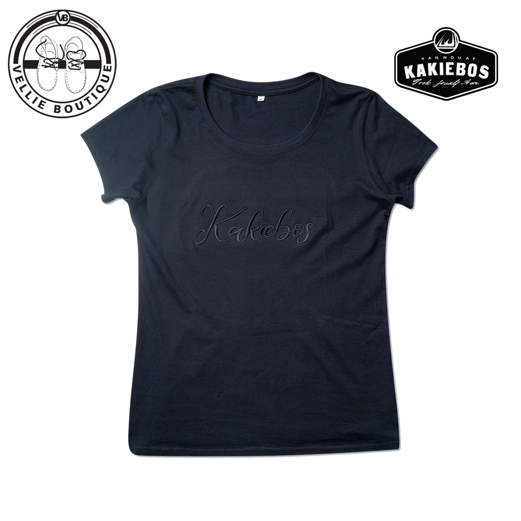 Kakiebos Ladies Skrif Borduur T-Shirt – Vellie Boutique t/a Vellie Cartel