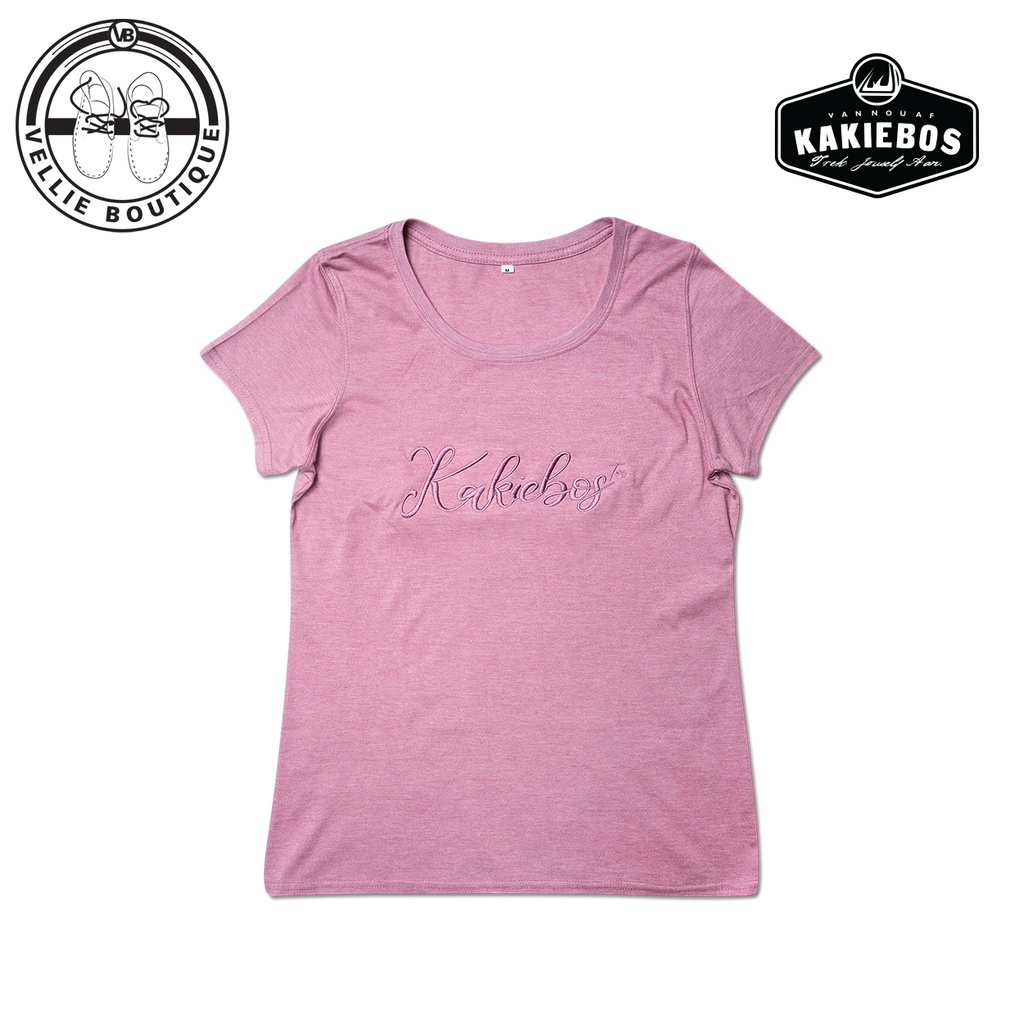 Kakiebos Ladies Skrif Borduur T-Shirt – Vellie Boutique t/a Vellie Cartel