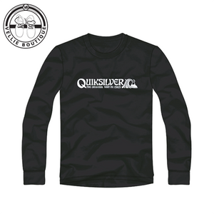 Quiksilver Black White Print LS T-Shirt