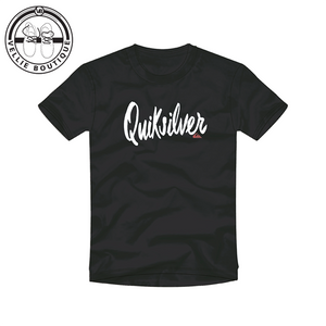 Quiksilver Black White Print SS T-Shirt