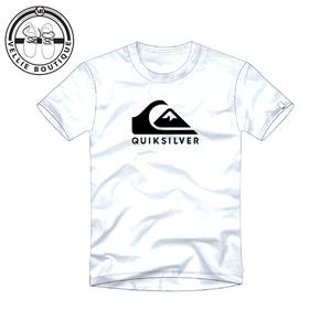 Quiksilver White Corp Logo SS T-Shirt