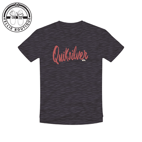 Quiksilver Grey Red Print SS T-Shirt