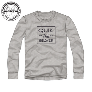 Quiksilver Grey Blue Print LS T-Shirt