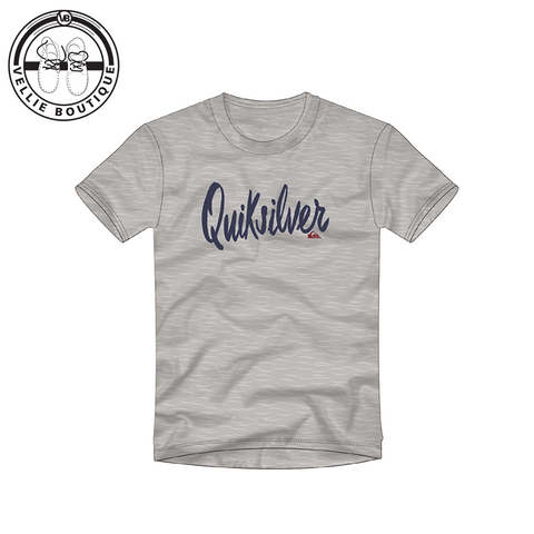 Quiksilver Light Grey Blue Print SS T-Shirt