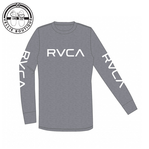 RVCA Grey Big RVCA LS T-Shirt